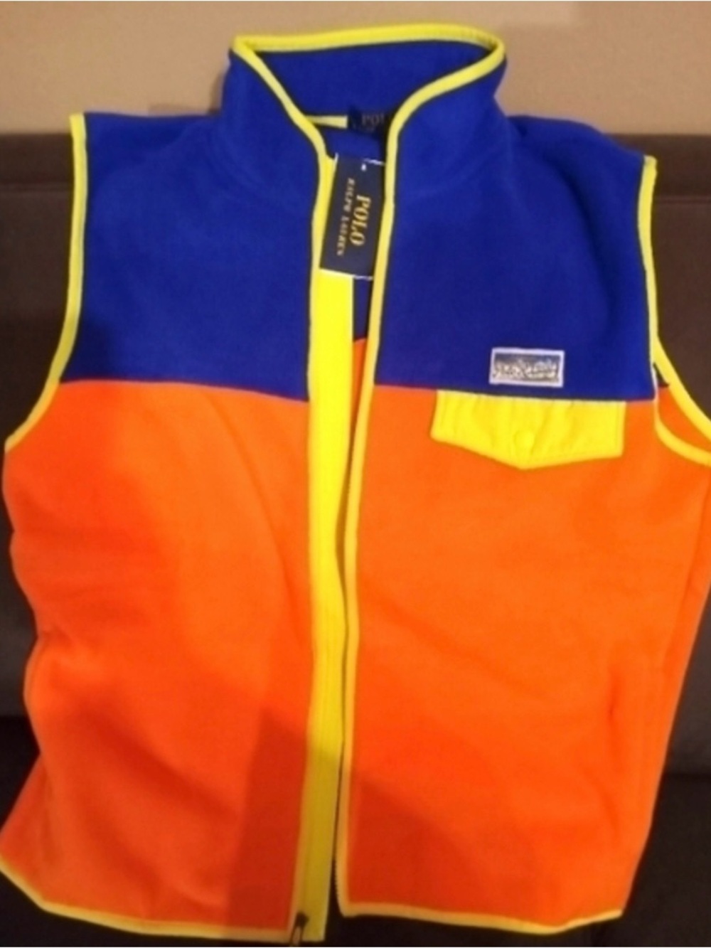 Polo by Ralph Lauren Blue, Orange & Yellow Kids Jacket
